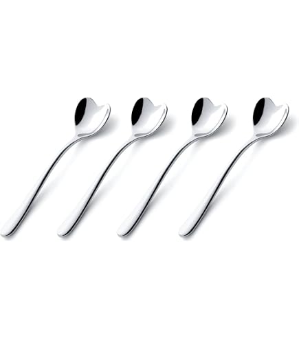 Amazon.com: Alessi Il Caffe Alessi Set of 4 Heart-Shaped Spoons